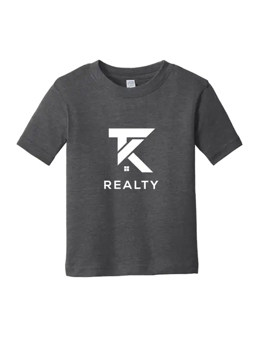 Rabbit Skins Vintage Smoke Toddler Fine Jersey Tee w/TK Realty Logo