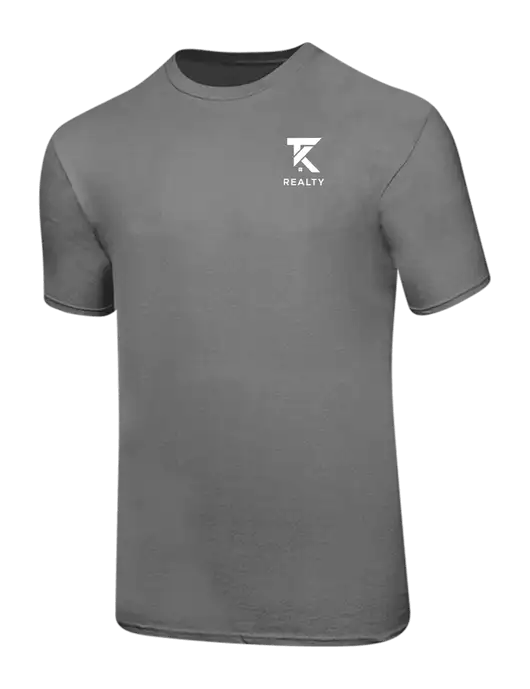 Ring Spun Medium Grey 4.5 oz T-Shirt w/TK Realty Logo