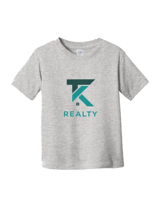 Rabbit Skins Light Grey Heather Toddler Fine Jersey Tee w/TK Realty Logo