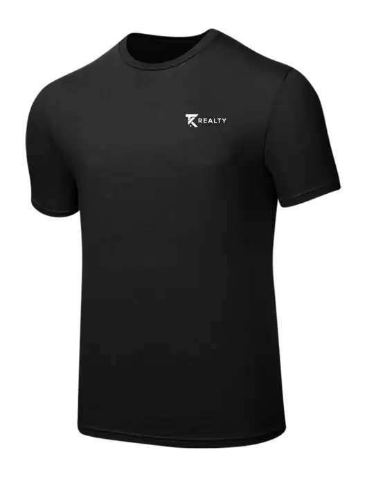 Seriously Soft Black T-Shirt w/TK Realty Logo