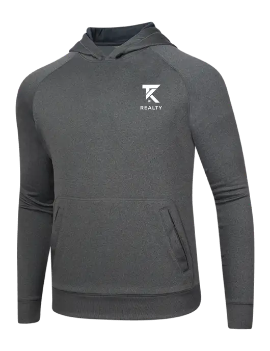 Tech Graphite Heather Fleece Hooded Sweatshirt w/TK Realty Logo
