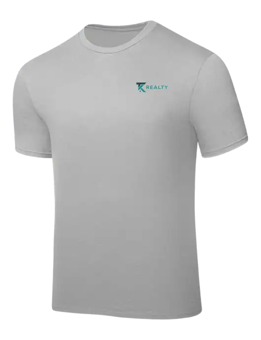 Silver PosiCharge Competitor Tee w/TK Realty Logo