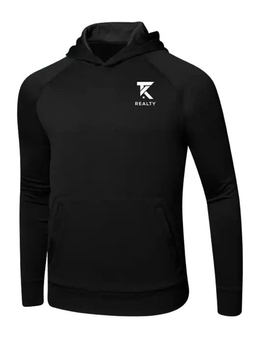 Tech Black Fleece Hooded Sweatshirt w/TK Realty Logo
