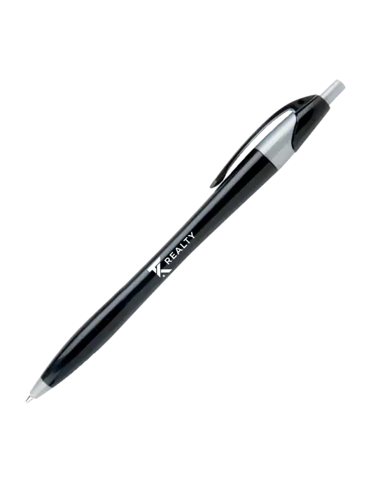 Novella Black/Silver Corporate Pen - Blue Ink w/TK Realty Logo