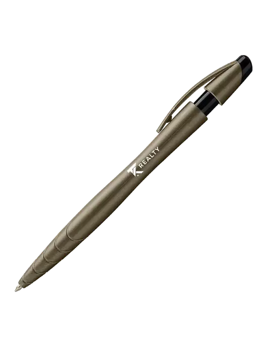 Awali Grey Metallic Pen - Black Ink w/TK Realty Logo