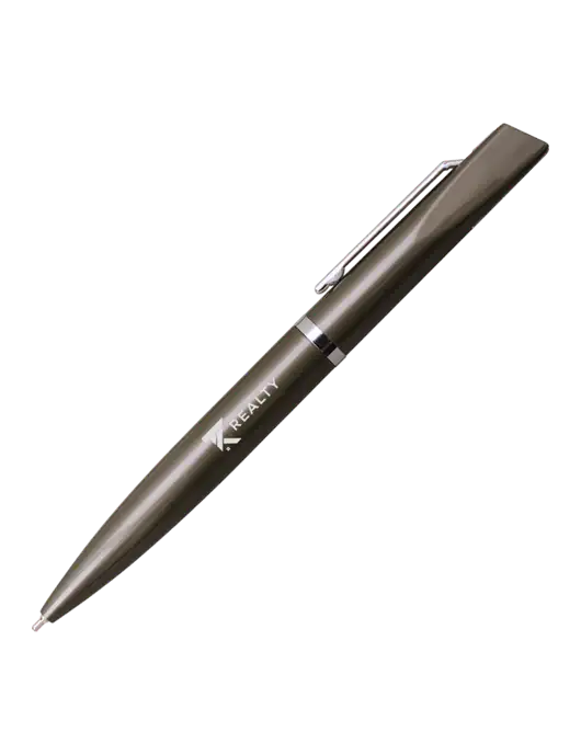 Santos Gunmetal Pen - Black Ink w/TK Realty Logo