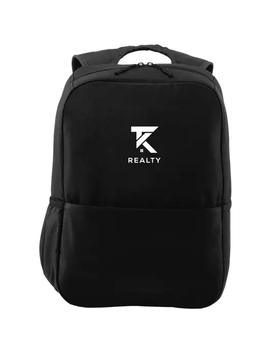 Access Square Laptop Black Backpack w/TK Realty Logo