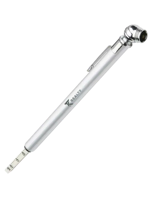 Quick View Silver Tire Gauge w/TK Realty Logo