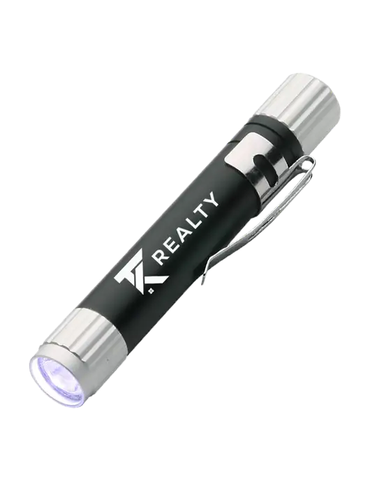 Black Aluminum LED Penlight w/TK Realty Logo