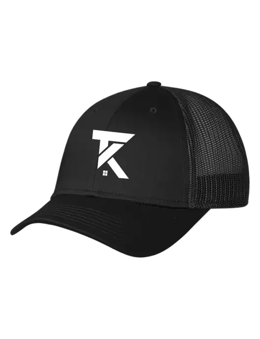 Black Mesh Trucker Cap Snap Back w/TK Realty Logo