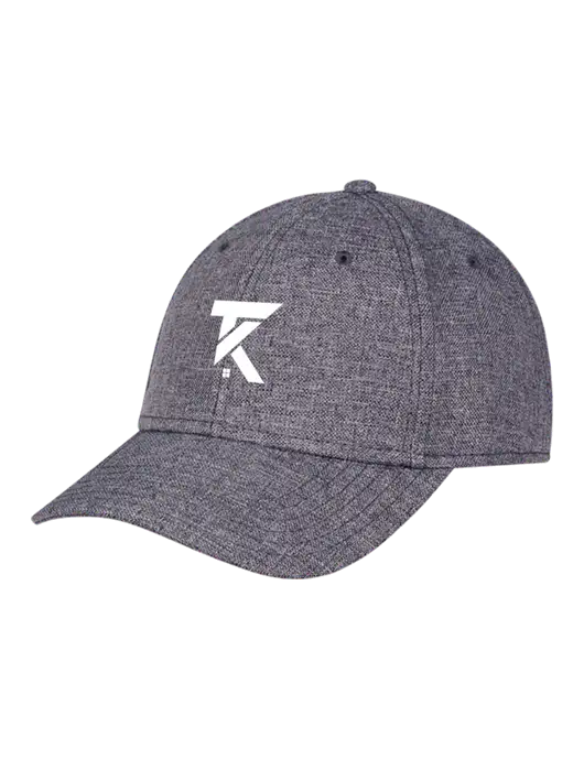 Heather Charcoal Structured Linen Look Cap Hook & Loop w/TK Realty Logo