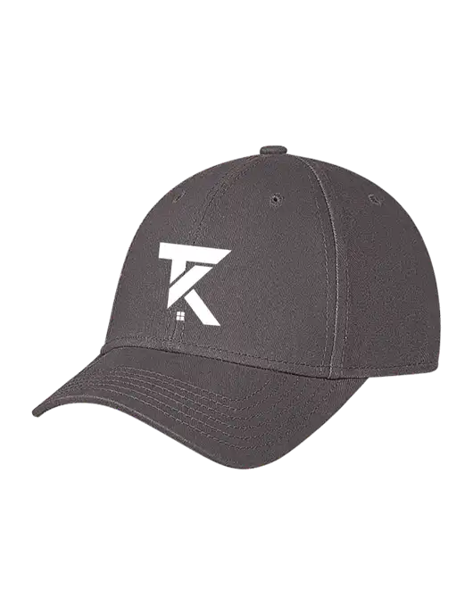 Medium Dark Grey Structured Soft Snap Closure Hook & Loop Cap w/TK Realty Logo
