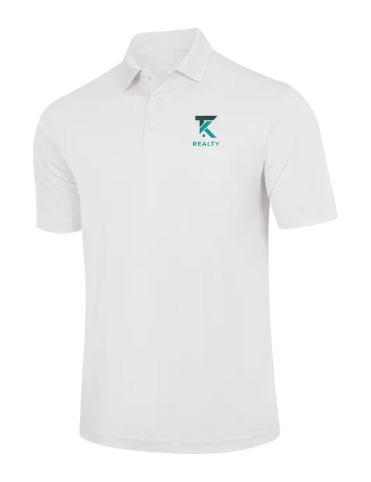 White PosiCharge Competitor Polo w/TK Realty Logo