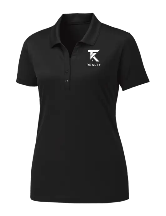 Womens Black PosiCharge Competitor Polo w/TK Realty Logo