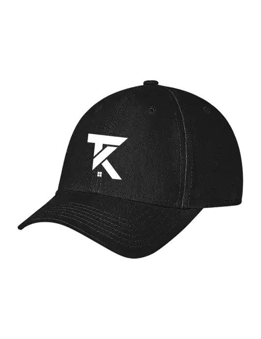 Black Structured Soft Snap Closure Hook & Loop Cap w/TK Realty Logo