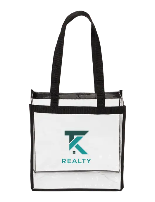 Clear Stadium Tote w/TK Realty Logo