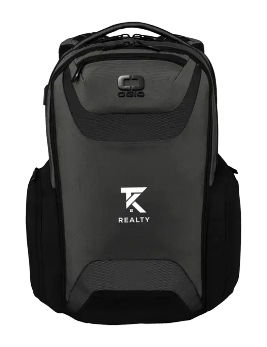 OGIO Tarmac Charcoal Connected Pack w/TK Realty Logo