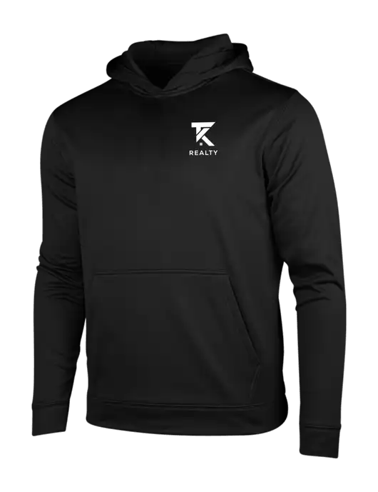 Black Fleece Sport-Wick Hooded Pullover w/TK Realty Logo