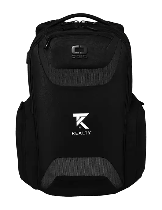 OGIO Black Charcoal Connected Pack w/TK Realty Logo