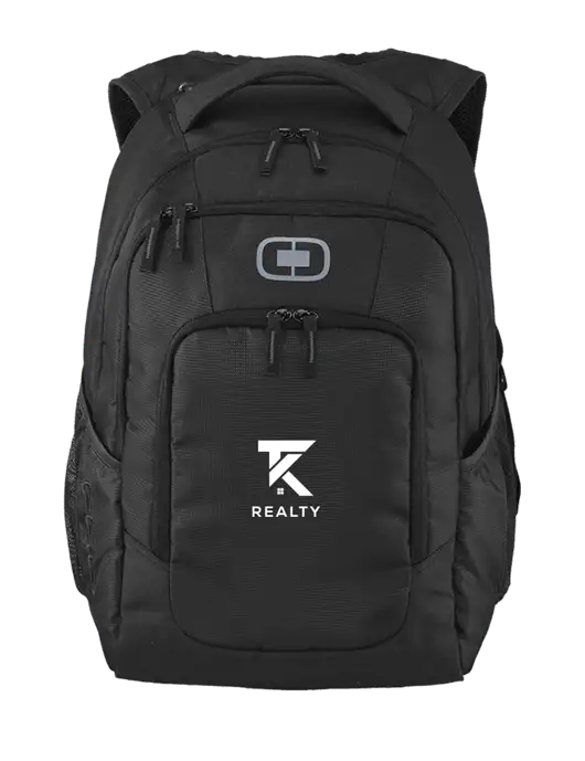 OGIO Black Logan Laptop Backpack
 w/TK Realty Logo