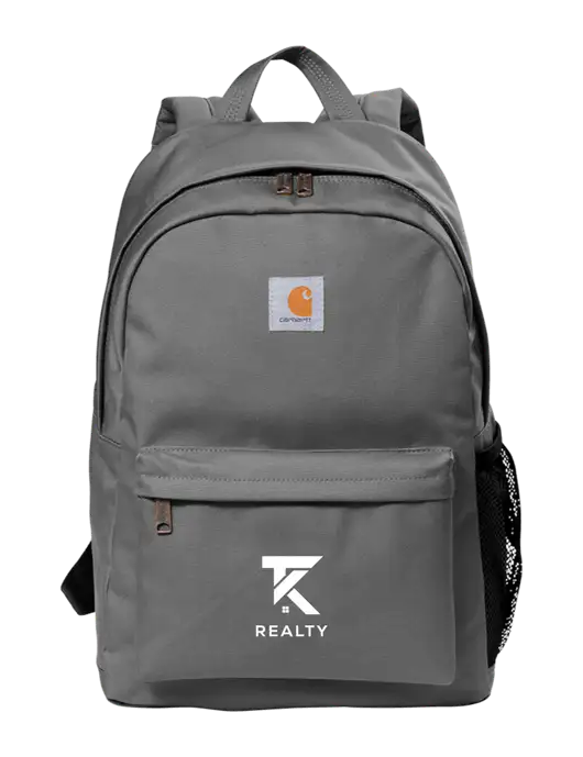 Carhartt Grey Canvas Backpack w/TK Realty Logo