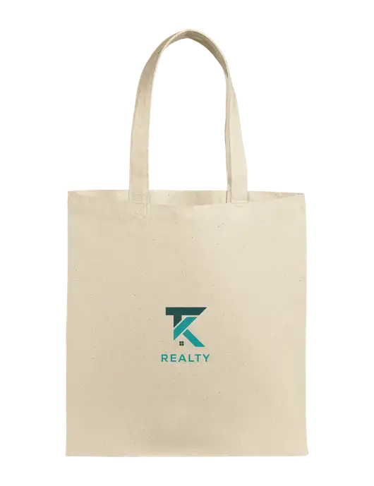 Eco Blend Natural Canvas Tote w/TK Realty Logo
