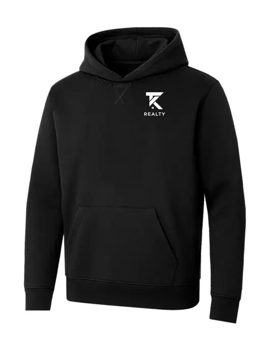 Allmade Deep Black Organic French Terry Pullover Hoodie w/TK Realty Logo