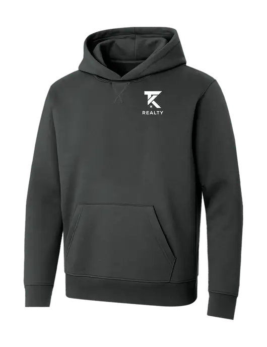 Allmade Charcoal Grey Organic French Terry Pullover Hoodie w/TK Realty Logo