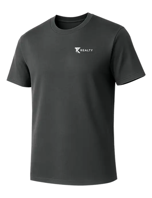 Allmade Charcoal Grey Organic Cotton Tee w/TK Realty Logo
