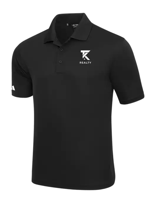 Adidas Black Basic Sport Polo w/TK Realty Logo