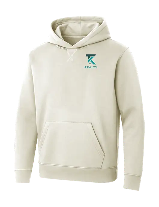 Allmade White Sand Organic French Terry Pullover Hoodie w/TK Realty Logo