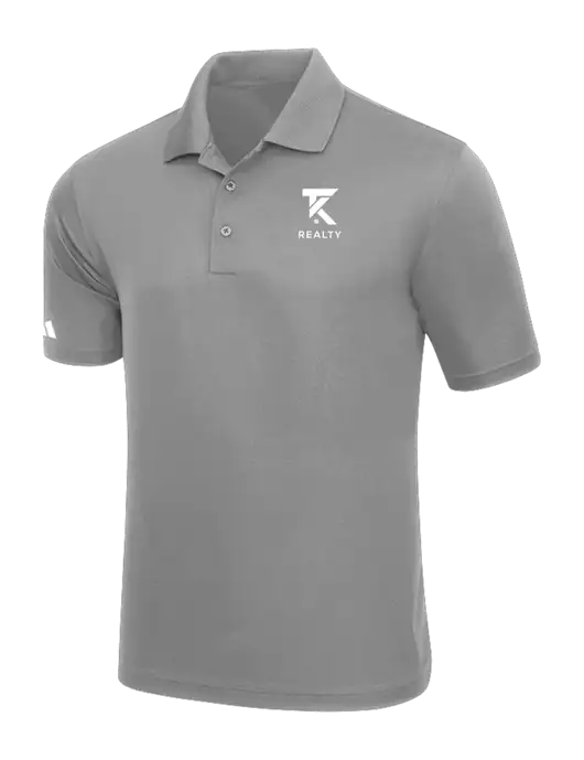 Adidas Light Grey Basic Sport Polo w/TK Realty Logo