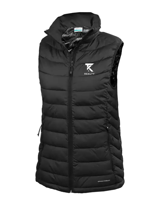 Columbia Womens Black Powder Lite Vest w/TK Realty Logo