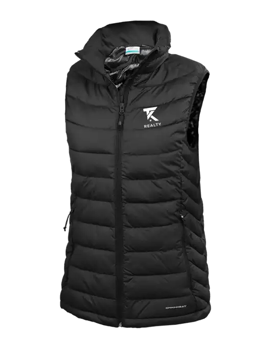 Columbia Womens Black Powder Lite Vest w/TK Realty Logo