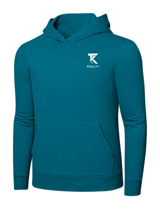 Dark Teal 7.8 oz Ring Spun Hooded Sweatshirt w/TK Realty Logo
