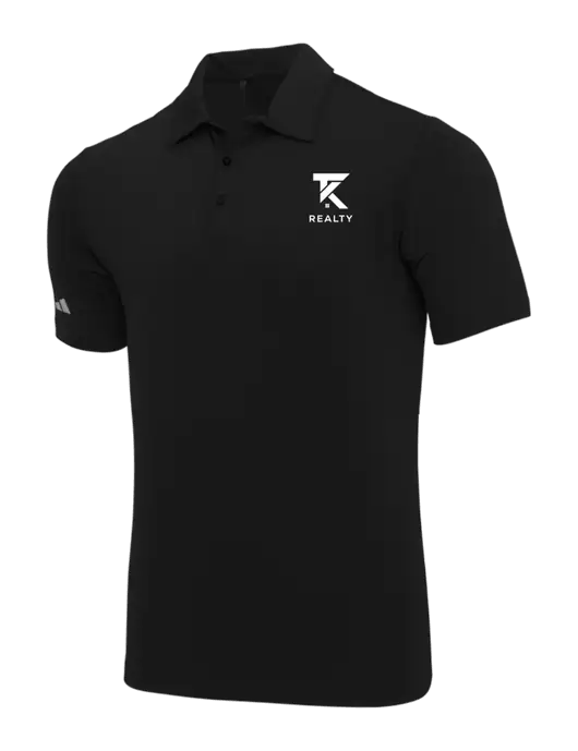 Adidas Black Ultimate Solid Polo w/TK Realty Logo