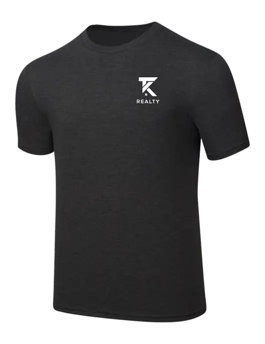 Simply Soft Black Frost 4.5oz  Poly/Combed Ring Spun Cotton T-Shirt w/TK Realty Logo