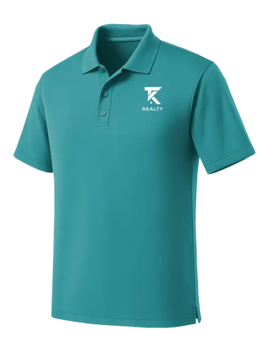Light Teal Dry Zone UV Micro Mesh Polo w/TK Realty Logo