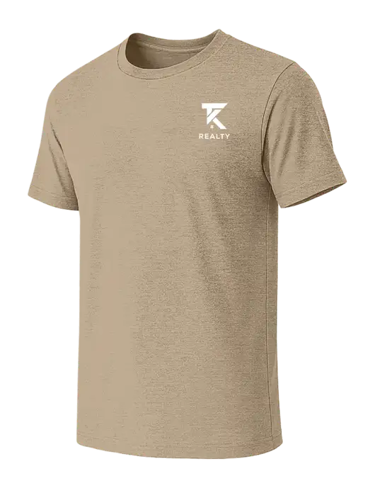 BELLA+CANVAS Heather Tan CVC Short Sleeve Tee w/TK Realty Logo
