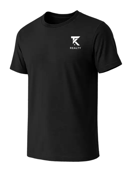 BELLA+CANVAS Black CVC Short Sleeve Tee w/TK Realty Logo