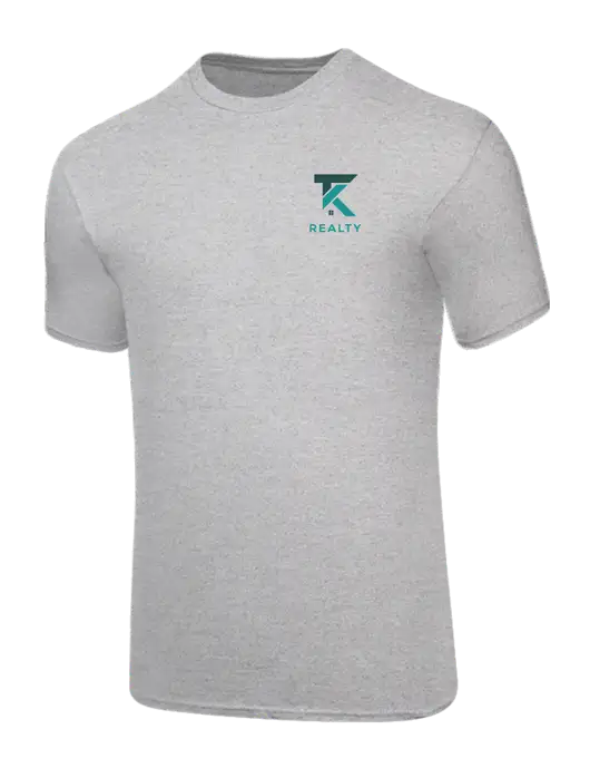 Core Blend Light Grey Heather T-Shirt w/TK Realty Logo