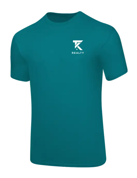 Core Blend Teal T-Shirt w/TK Realty Logo
