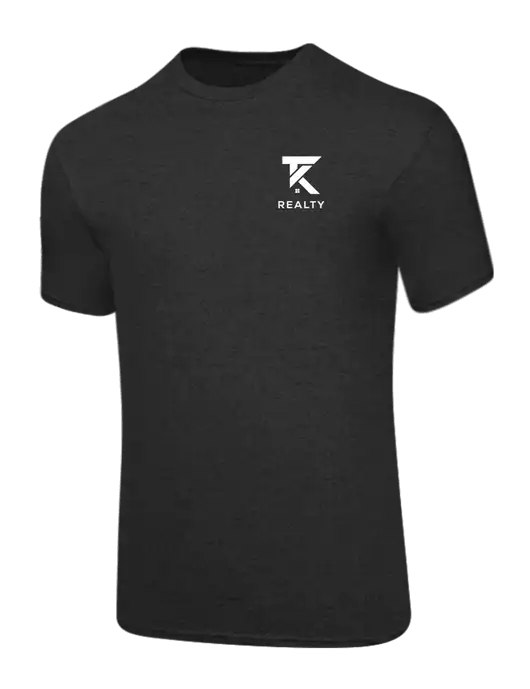 Core Blend Dark Heather Grey T-Shirt w/TK Realty Logo