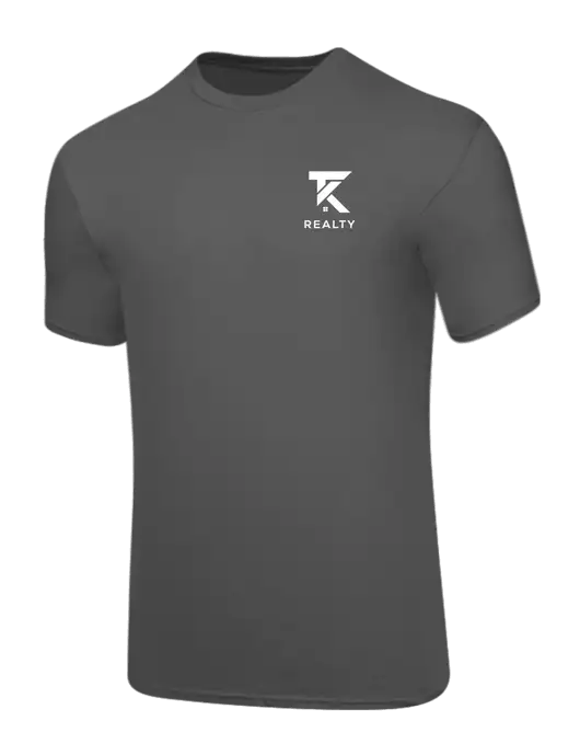 Core Blend Medium Grey T-Shirt w/TK Realty Logo