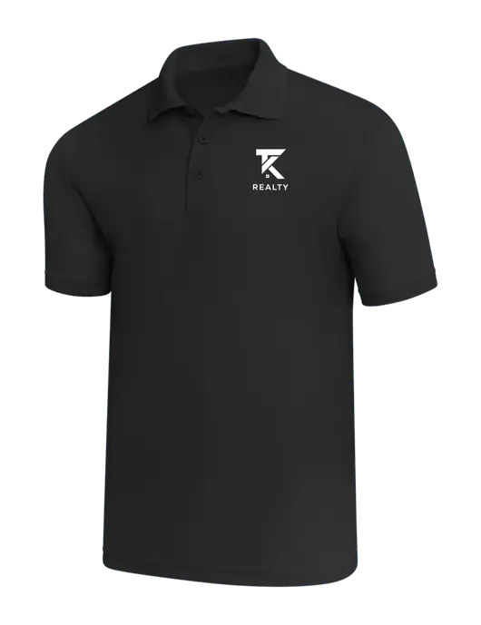 Black PosiCharge RacerMesh Polo w/TK Realty Logo