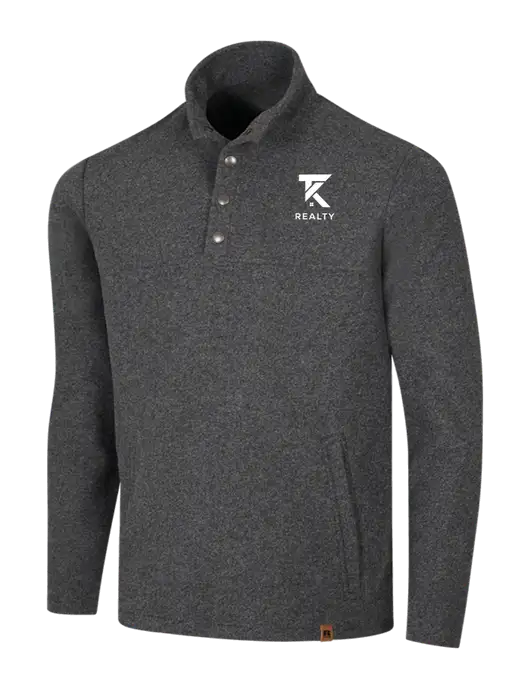 Russell Outdoors Dark Grey Heather Basin Snap Pullover w/TK Realty Logo