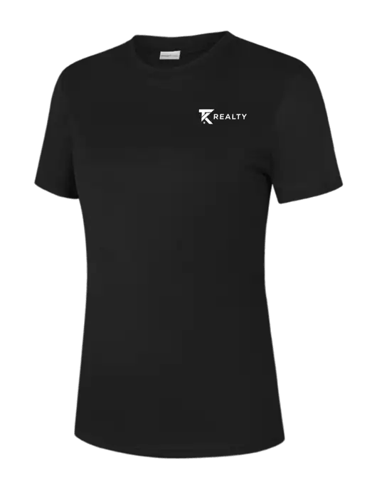  Womens Black PosiCharge Competitor Tee w/TK Realty Logo