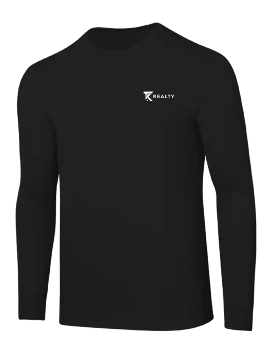Core Blend Black Long Sleeve Tee w/TK Realty Logo