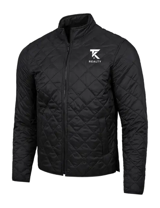 Mercer+Mettle Black Quilted Full-Zip Jacket w/TK Realty Logo