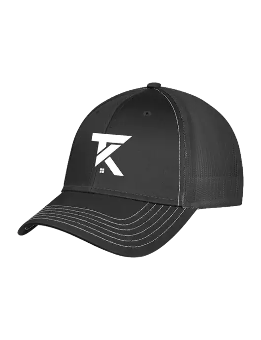 Charcoal Grey Mesh Trucker Cap Snap Back w/TK Realty Logo